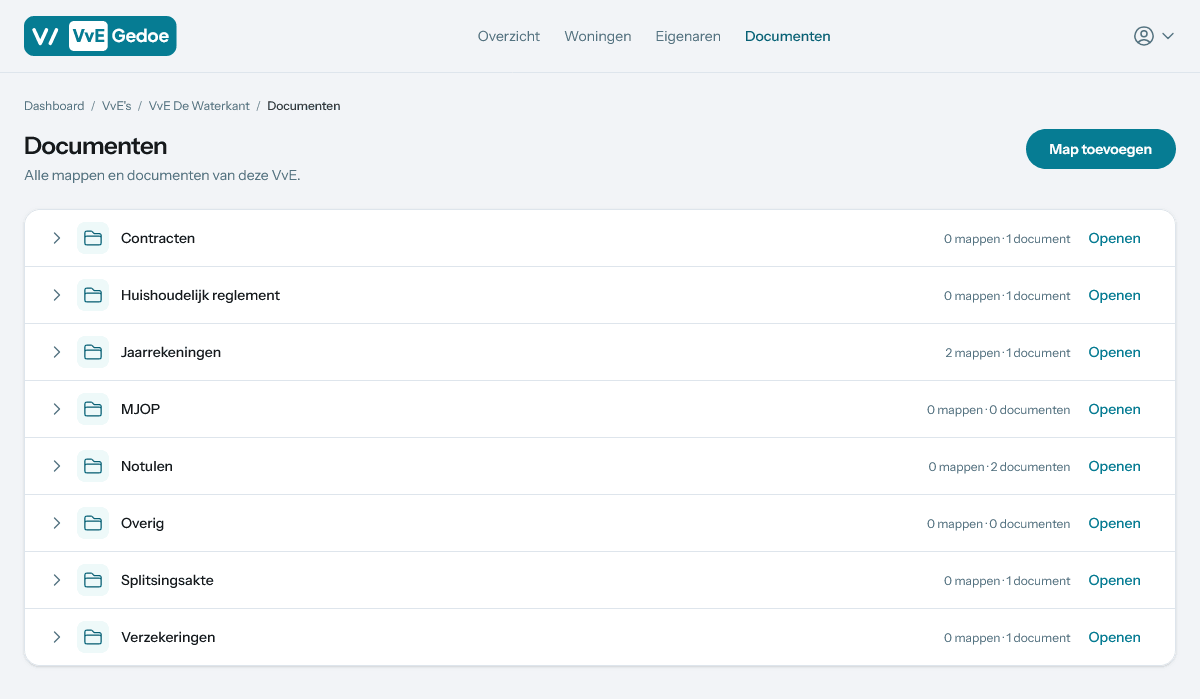 Documenten screenshot