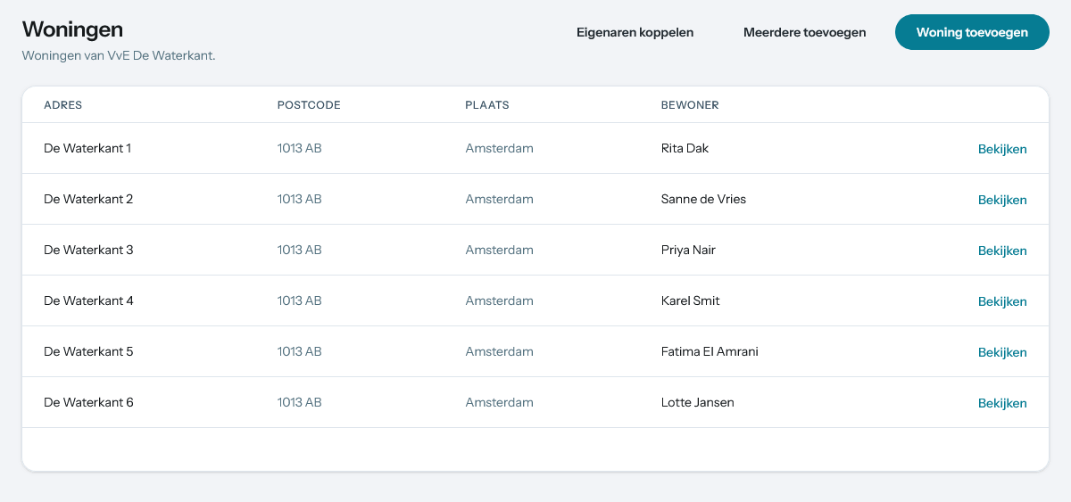 Woningen screenshot